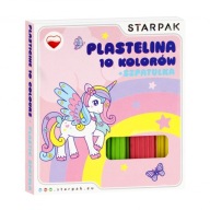 Plastelína 10 farieb zvlnená špachtľou. Jednorožec