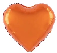 Srdiečkový fóliový balón oranžový 18''