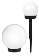 SOLÁRNA ZÁHRADNÁ LAMPA SILNÁ BIELA ​​LED GUĽA XXL 2 ks