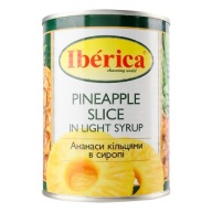 Nakrájaný ananás v sirupe, plechovka Iberica 565g