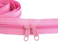Špirálová páska na zips 5 mm zips na meter RUŽOVÁ 1 meter + 2 zipsy