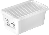 ORGANIZÉR BOX KONTAJNER S viečkom 4,5 l biely