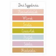 Náučný plagát Dni v týždni A3 MONTESSORI