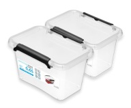 2x 0,65L nádoba s vekom SimpleStore 15x9,5x8,5[cm] Súprava organizérov