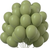 Boho balóny, olivovo zelené, veľké, 10 kusov, narodeninové