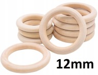 Drevený kruh pre MACRAME Tyč na záclony 12mm 10 ks