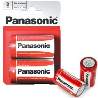 Zinkovo-uhlíkové batérie Panasonic RED 2x R20 D