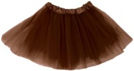 HNEDÝ tyl TUTU sukňový prevlek Medvedík na karnevalový ples 30cm