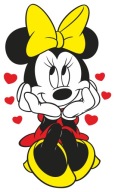 NÁLEPKA NA OKENNÝ ZRKADLOVÝ NÁBYTOK OKENNÁ MINNIE MOUSE