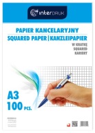 Kockovaný kancelársky papier Interdruk A3 100K