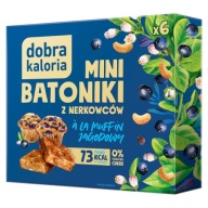 Dobré kalorické mini kešu tyčinky a la čučoriedkový muffin 102g Bez cukru