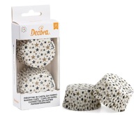 BLACK GOLD STARS košíčky na muffiny 50x32mm 36s