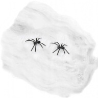 UMELÝ VEĽKÝ PAUČIK, BIELY, 2 ks. HALLOWEEN 20g OZDOBA OZDOBY