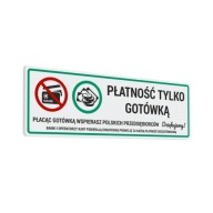 Nálepka - platba iba v hotovosti 10x30