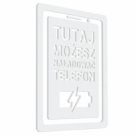 Tu si môžete nabíjať telefón – nálepka 10x15