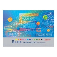 A4 farebný technický blok, 12 listov, 210G VINCENT