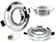 Držiak halogénovej lampy LED Eye Chrome Glass Kruh pre zavesený strop