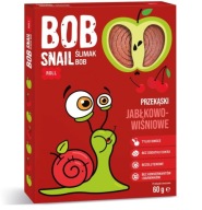 SNAIL Bob Slimák SNACK jablkovo-čerešňový zábal 60 g | OVOCIE bez CUKRU