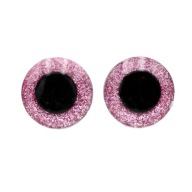 GLITTER RUŽOVÝ MASKOT EYES 20 mm