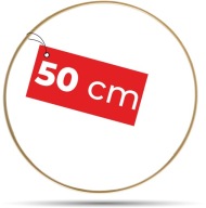 MATNÝ ZLATÝ KOVOVÝ prsteň na lapač snov, 50 cm