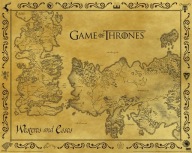 Hra o tróny Mapa Westerosu a Essosu - plagát 40x50 cm
