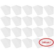 Policová podpera Komandorek s klopou, biela, 100 ks