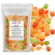 KOCKÝ KANDIDOVANÝ ANANÁS 200g Mix farieb, prírodný, kvalitný Kol-Pol