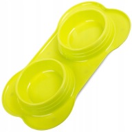Dvojitá miska na krmivo pre psov a mačky, 0,4 l x 2