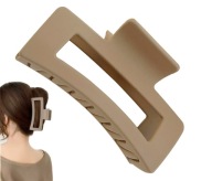 Veľká spona do vlasov JAW XXL DEKORÁCIA obdĺžnikový vlas SVETLOHNEDÁ