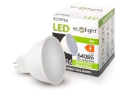 LED žiarovka do svetlometu MR16 závit 8W ekvivalent 60W 3000K Teplá biela