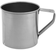 Oceľový kovový hrnček s uškom 250 ml 8 cm Domotti