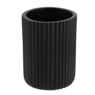 ČIERNY DEKORATÍVNY HRNČEK NA KEFKY NA ZUBNÚ PASTA