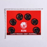10 mm čierne kovové patentky na šitie