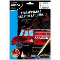 Škrabacia hra Kidea Cars s bambusovým stylusom, 6 listov