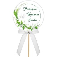 PIK dekoratívny TOPPER dlhý na TORTU prvé kvety SVÄTÉ prijímanie LILY Z VALLEY