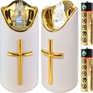 VEĽKÁ LED VLOŽKA DO SVIEČKY NA NAPÁJANIE BATÉRIOU 12,5cm PRE GRANES VLOŽKY DO SVIEČKY