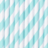 Slamky na pitie Blue Stripes Birthday Stork 10ks
