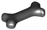 LEGO 93160 SMALL BONE BLACK NOVÉ (1g)