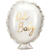 OH BABY baby shower fóliový balón z bieleho zlata