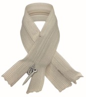 Skrytý zips, pevný, svetlosivý, 1 22 cm