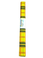 Vzorovaný krčený hodvábny papier 200 x 50, žltá mriežka