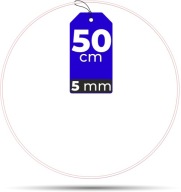 BIELA ​​obruč 50 cm 5 mm kov, ODOLNÝ drôt