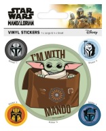 Samolepky 5ks Star Wars The Mandalorian Star Wars 10x12,5cm Pre deti
