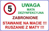 č.3 POZOR Dezinfekčná podložka 5km/h DOSKA.