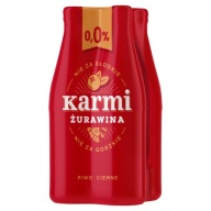 Pivo Karmi s príchuťou brusnice, tmavé nealko, 4 x 400 ml