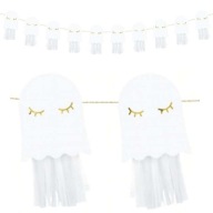 GIRLAND papier GHOSTS halloween duch WHITE 130cm