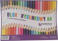 A4 podložka na kreslenie s farebnými kartami 1 ks