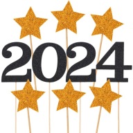 Silvestrovská súprava penových topperov pre hviezdy Silvestra 2024