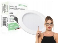Halogénový LED SLIM 6W okrúhly splachovací panel pre zavesený strop