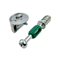 50x Excentrický nábytkový konektor + 15mm plochý kolík